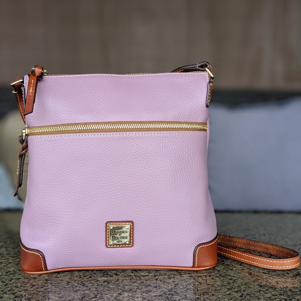 Dooney & Bourke Pebble Leather Crossbody Mauve